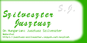 szilveszter jusztusz business card